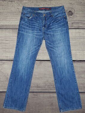 Rock & Roll Cowboy Jeans Mens 38x34 Blue Double Barrel Relaxed Straight Leg